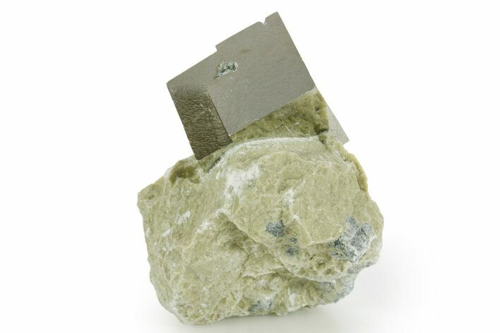 Natural Pyrite Cube In Rock - Navajun, Spain #361828